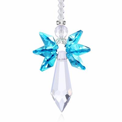 Funkelndes K9 Kristallglas Kristall Auto Hänger Regenbogen Sonnenfänger Schöner Balkon Garten Hängeornament A13