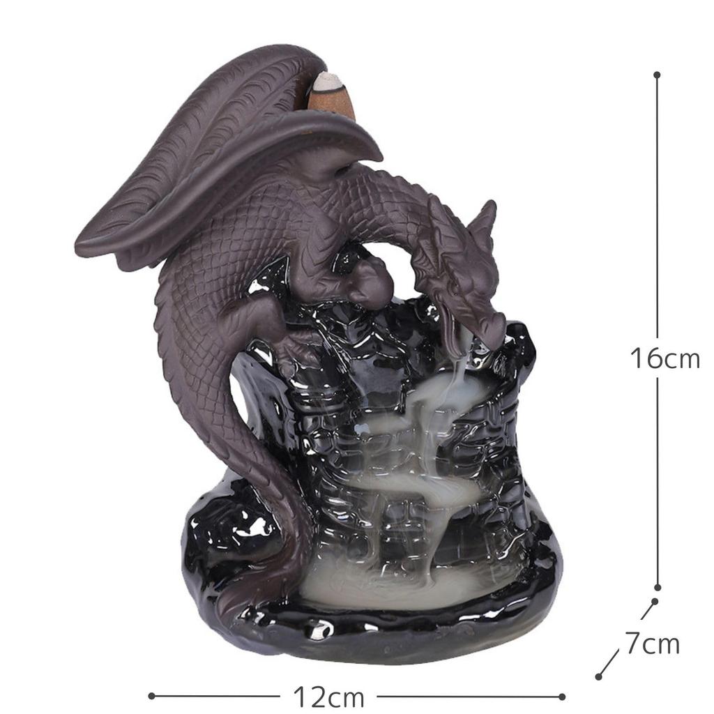 [HARGIO] Backflow Incense Burner, Stylish Ceramic Incense Burner for Backflow Incense, Flowing River Incense, Cute Decor for Good Luck, Feng Shui,