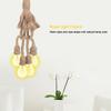 0.5m E27 Vintage Hemp Rope Ceiling Light Base Pendant Lamp Bulb Holder 85-265V (3*holder)