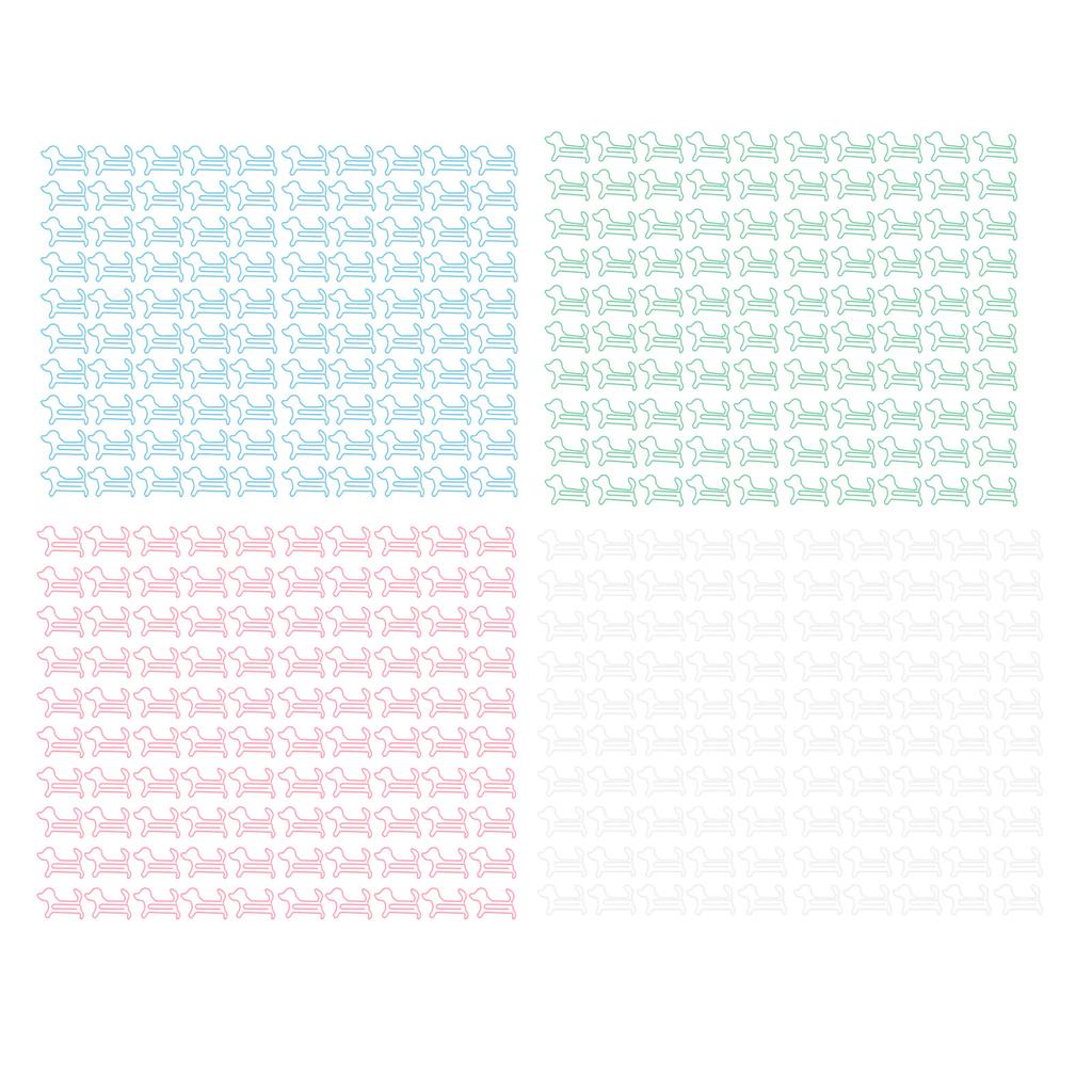 100pcs Dog Shaped Paper Clips Slip Resistance Exquisite Cute Paper Clips for School Office