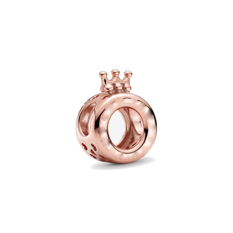 New Authentic Copper Plated Rosegold Heart Bird Butterfly Bead Charms Flower Charm Bead Charms Compatible With Pandora Bracelets Necklaces Women Diy J