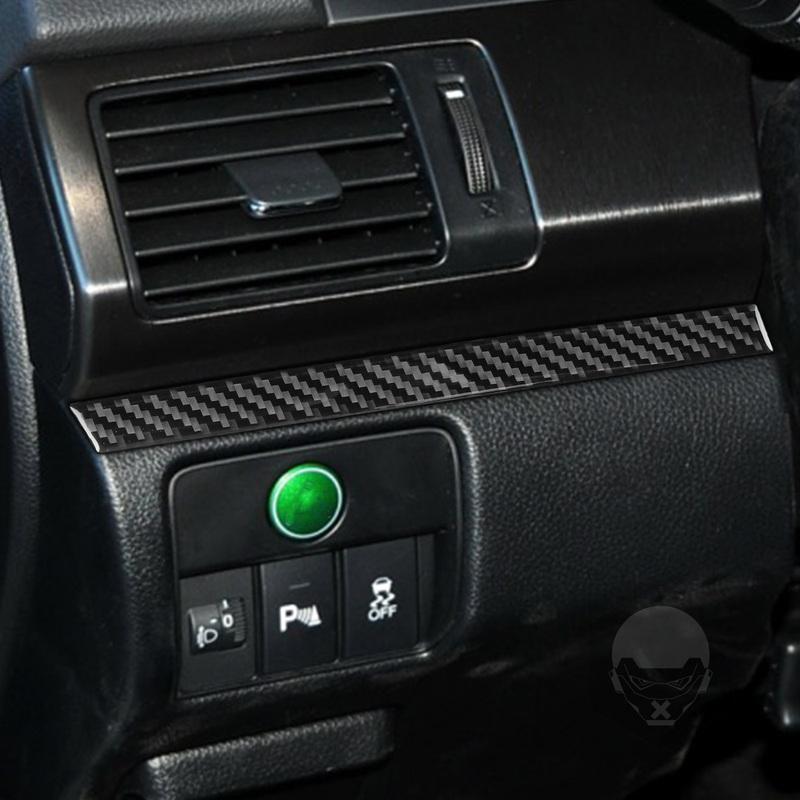 Real Carbon Fiber Car Accessories Center Console Strip Modified Cover Soft Sticker For Honda Accord 9th Gen 2014 2015 2016 2017