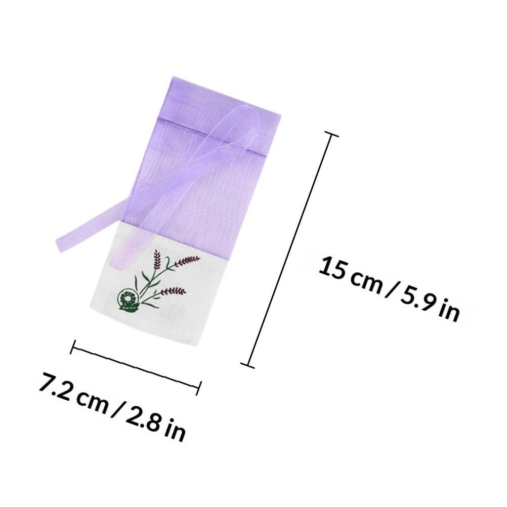 12Pcs Empty Drawstring Sachet Pouches Lavender Tone Small Mesh Organza Bags for Herbs Spices Jewelry Beads Gift Packaging
