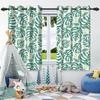 Green Plants Leaves Window Curtain Bedroom Living Room Blackout Curtain Morden Home Decoration Heat Insulation Noise Reduction