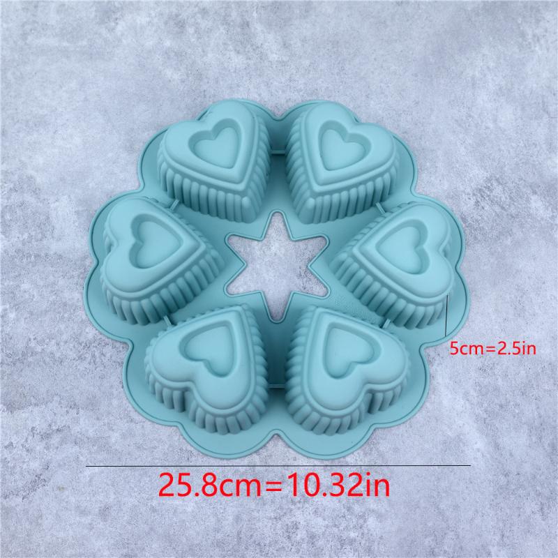 

1 шт. Силиконовая форма для выпечки в форме сердца - Пищевая антипригарная форма для выпечки для DIY Шоколада, Тортов, Дня Святого Валентина и Домашней выпечки синий