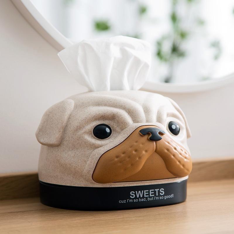 Lovely Dog Creative Minimalist Paper Towel Holder Adorable Cartoon Tissue Box Ideal For Living Rooms Coffee Tables And Dorm Rooms