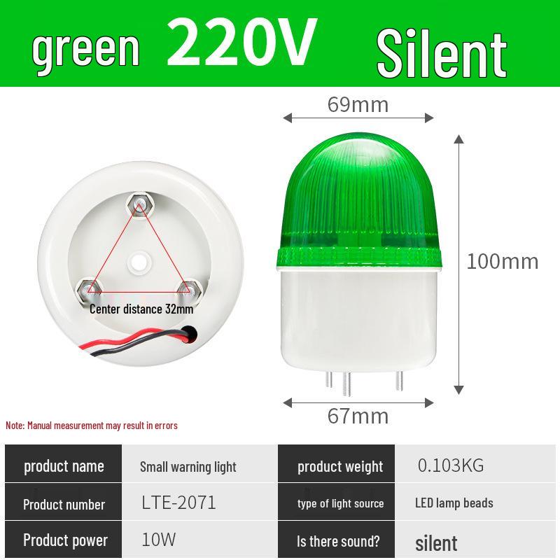 LTE-2071J LED Strobe Signal Light with Audible Alarm - Small Flashing Warning Indicator
