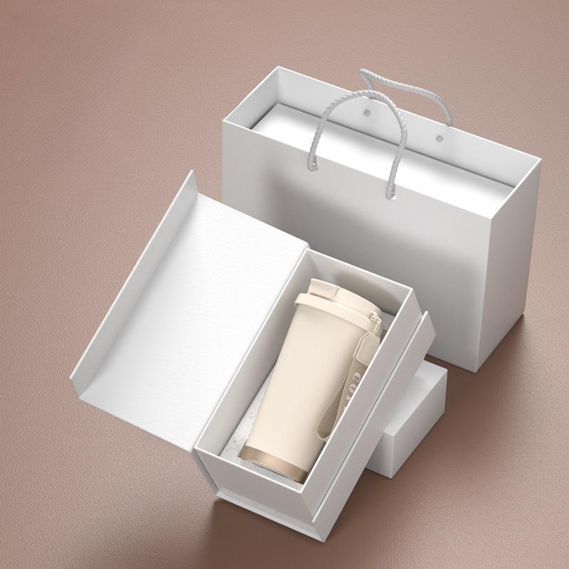 Straw Coffee Cup Female High-Looking Portable Water Cup 316 Stainless Steel Ceramic Liner Vacuum Cup
