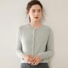 Women's Loose Fit Cashmere Raglan Cardigan – Round Neck, Long Sleeve, Solid Color