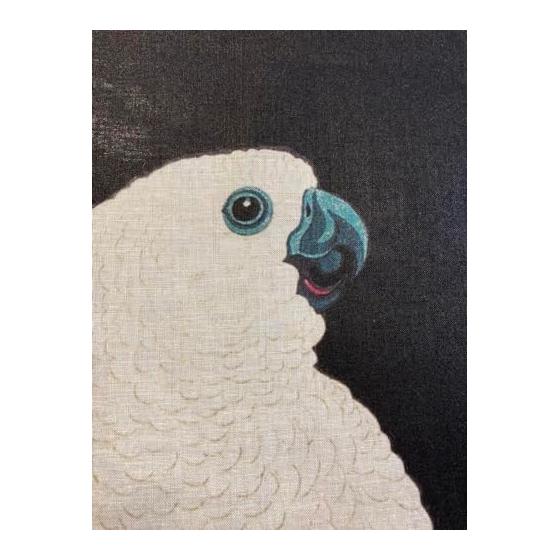 Ukiyo-e Tenugui Towel by Ohara Koson (Shoson) - Pomegranate and Parrot, 100% Cotton, Japan