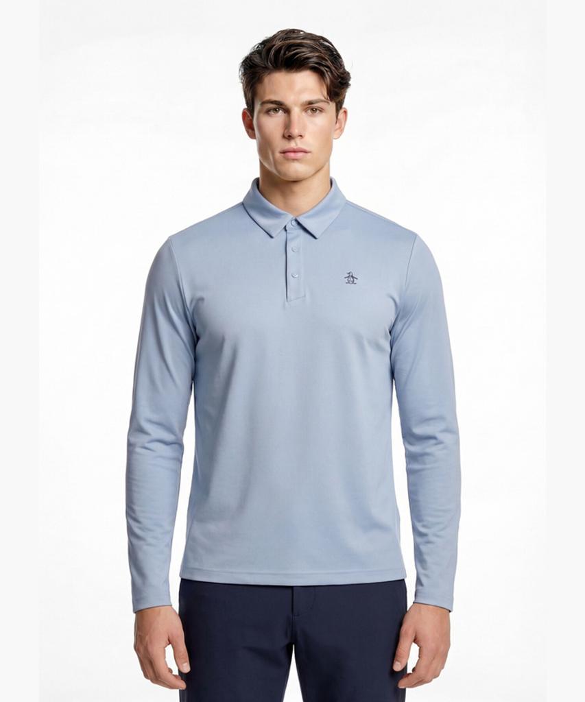 Meonsingweeo Men'S Cool Touch Long Sleeve T-Shirt Light Blue Mr121Mtl32