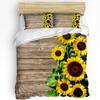 Nature Bedding Set For Bedroom Bed Home Floral Print With Sunflowers In A Field Summer Ga Duvet Cover Quilt Cover And Pillowcase