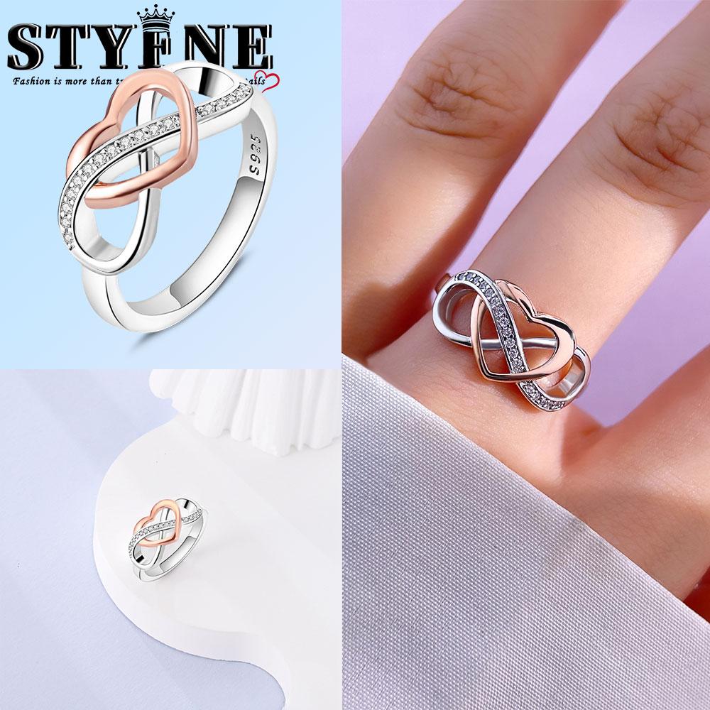 Valentine Day Engagement Ring copper Heart, Red, Pink, White, Blue Ring for Women Holiday Jewellery Gift High Quality