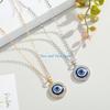 HX6F Dot Diamond Lucky Blue Eye Necklace for Evil Eye Pendant Necklace Turkish for Evil Eye for Protection and Blessing for W