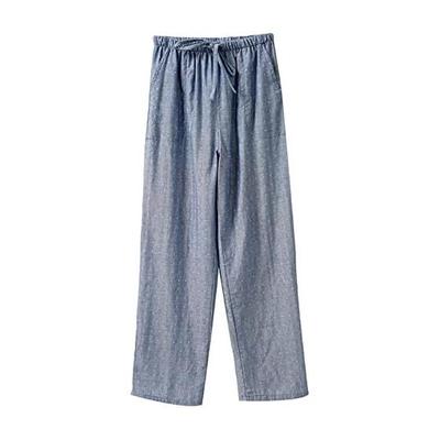 [Mizumi Quality Product] 100% Cotton Double Gauze Room Pants, Men's, Women's, Skin-friendly Long Pants, Moisture Absorbent, Breathable, Comfortable,