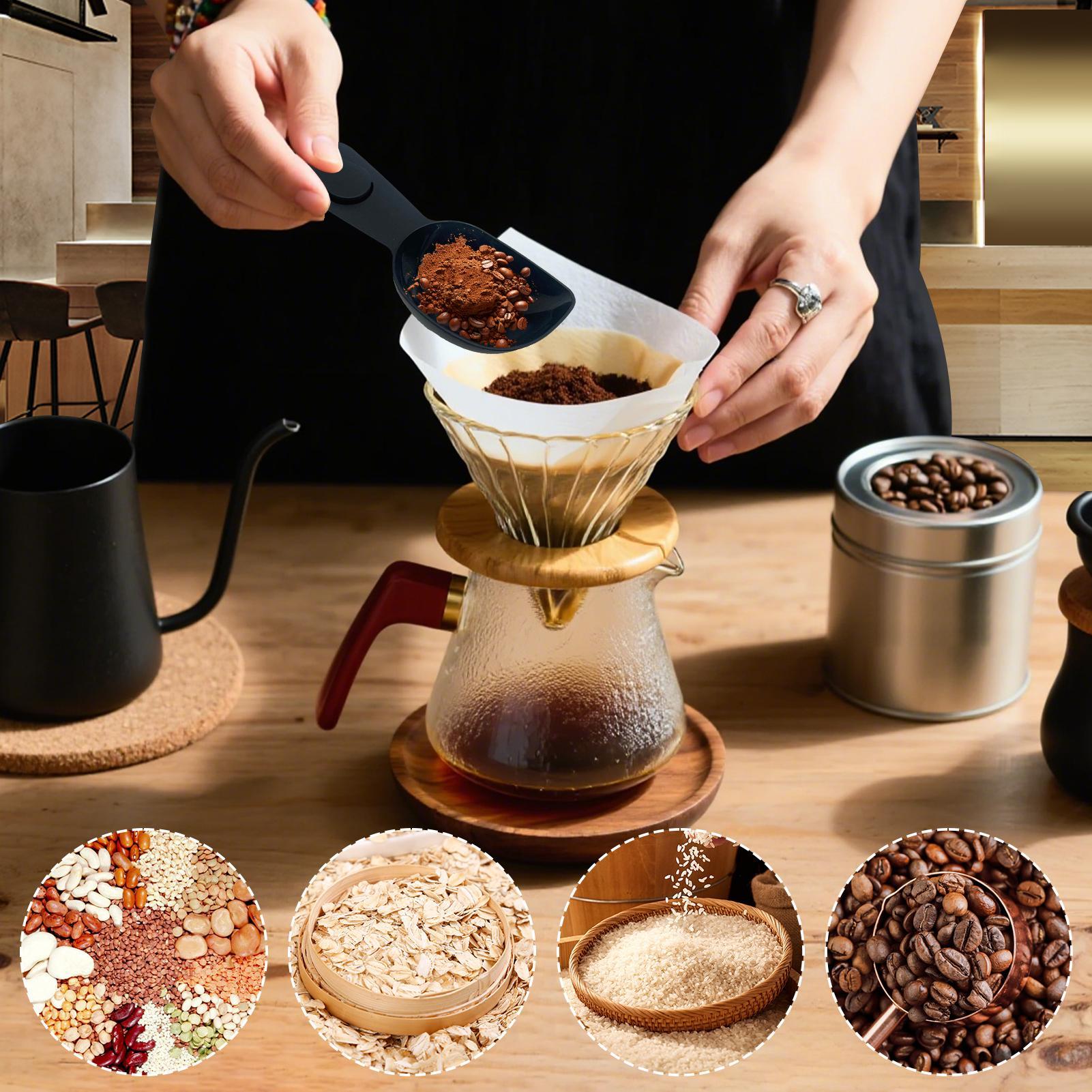 Coffee Scoop with Clip Multi-purpose cereal spoon Spoon Bag Clip  Pet Food Scooper for Coffee Beans and Tea Leaves China Mainland