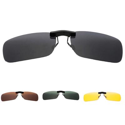 1PC Fishing Night Vision Myopia Clip-on Sun Shading Eyeglasses Polarized Clip Sunglasses Myopia Glasses Clip Driver