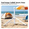Foldable Umbrella Stand Compact Outdoor Sunshade Anchor Stable for Beach, Patio
