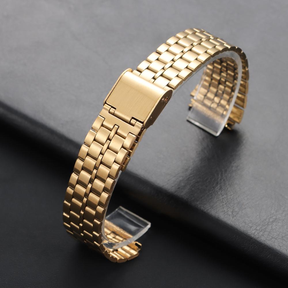 Edelstahl 18mm Armband für Casio für F91W F84/105/108 A158/168 AE1200/1300 B650 AQ230 Uhrenarmband Ultradünne Metallarmbänder