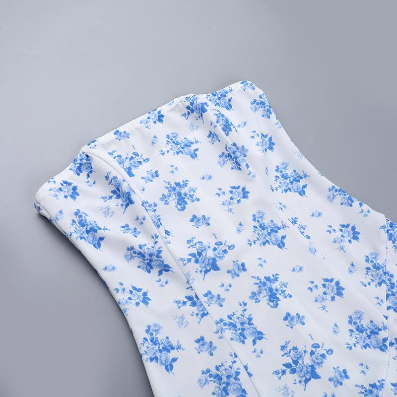 Autumn Women's Hip Dress Fashion Ethos Slim-fit Print Top A-swing Dress