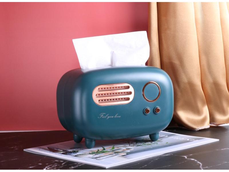 Punch-Free Retro Record Player Tissue Box - Light Luxury Storage for Home and Hotel