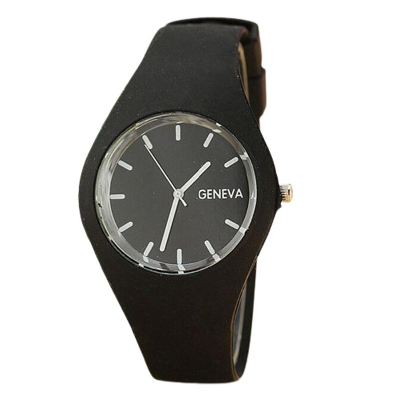 Women's Ultra-Thin Silicone Fashion Watch, Quartz Movement, Candy Color, Geneva Design