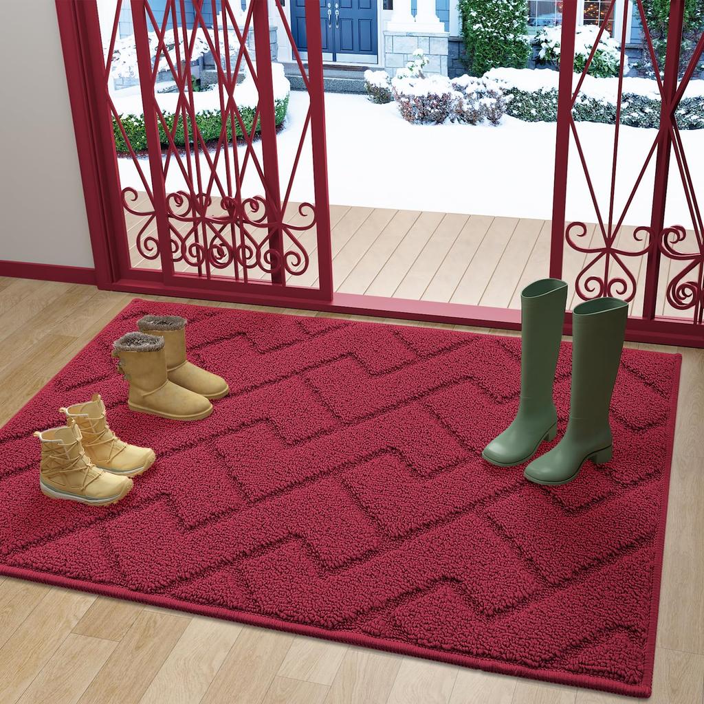 Olanly Washable Front Entry Doormats for Entryway Indoor Door Mat Non-Slip Absorbent Resist Dirt Entrance MatInside Floor Mats