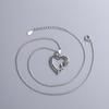 Sterling  Love Rose Black Zircon Pendant Necklace (40cm +5.0cm) Luxury Jewelry Free Shipping Offer