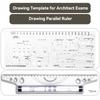 Circular Oval Ruler With Hollow Circle Cutting Durable Drawing Design Architect Template Drafting Ruler Template Measuring Ruler
