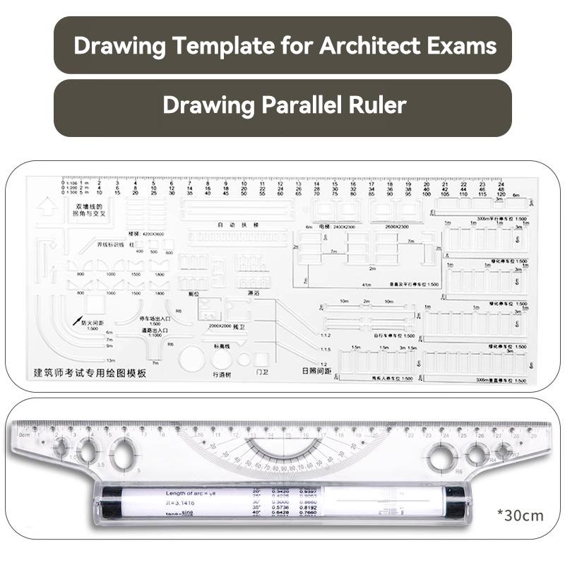 Circular Oval Ruler With Hollow Circle Cutting Durable Drawing Design Architect Template Drafting Ruler Template Measuring Ruler