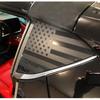 Xinghe para Chevy Corvette C8 Coupe 2020-2023 Janela Lateral Traseira Decalque Bandeira Americana Preto Fosco 2 Peças, para Acessórios Chevy C8 Corvette Coupe