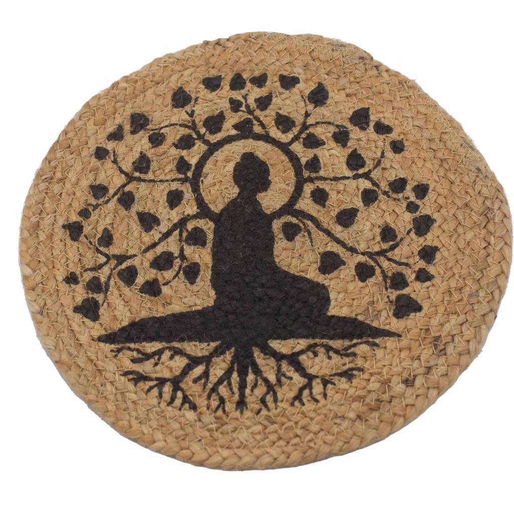Jute Placemat 30cm Bodhi Tree Print