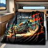Motorcycle Flames Personalized Name Blanket Personalized Name Soft Comfortable Stylish Blanket Car Blanket Perfect For Travel Camping Outdoor Home