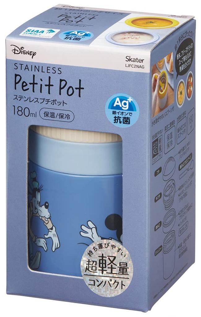 Skater Antibacterial Insulated Soup Small Disney Mickey Mouse 180ml Jar, Size, Design, (LJFC2NAG-A)