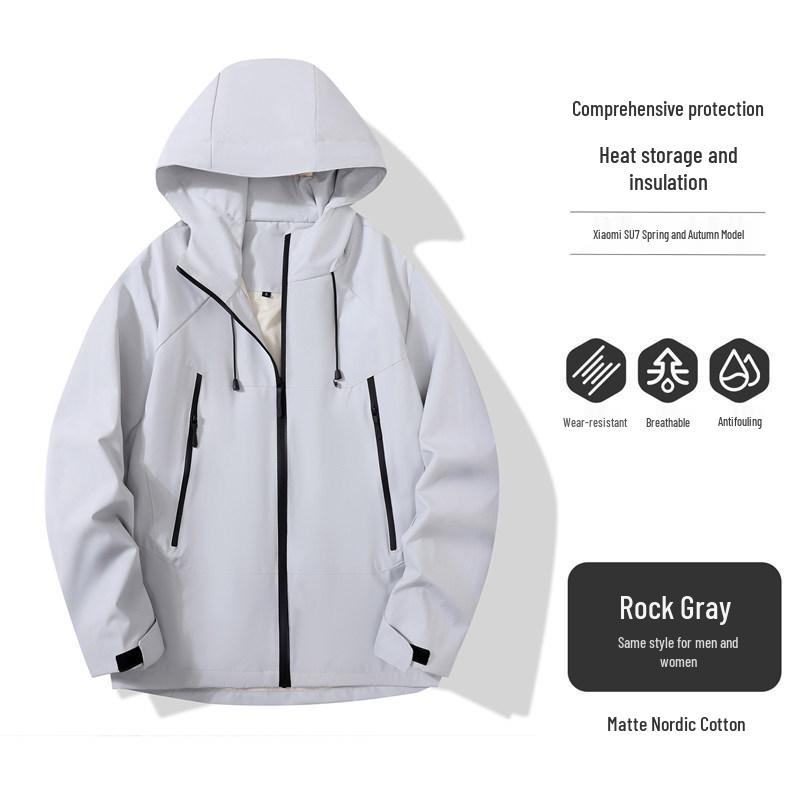 Autumn/Winter Windproof Waterproof Warm Jacket for Mountaineering, Fishing, Cycling, and Workwear with Custom Embroidery and Logo Options