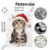 Frameless Pearl Painting Kit Cute Cat Christmas Aesthetic Wall Art DIY Sparkling Bead Canvas Room Decor Creative Craft