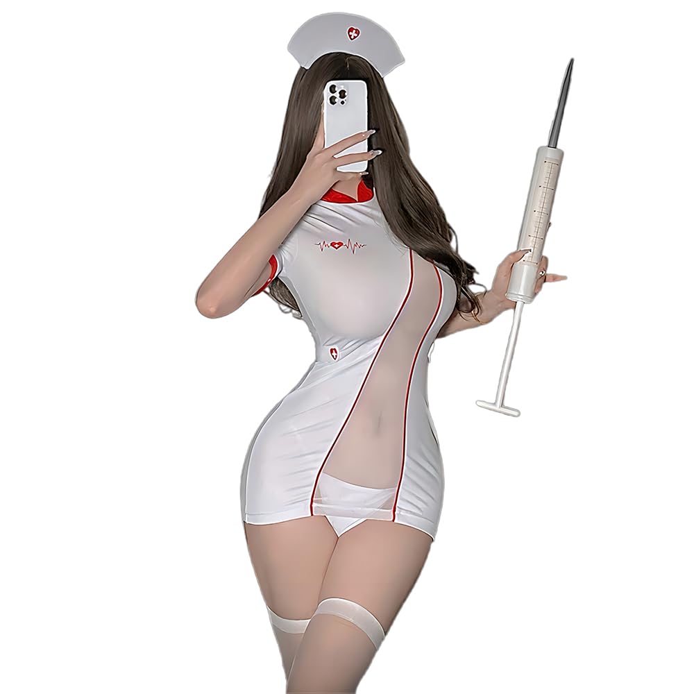 Nurse Sexy Halloween Open Exposure Set of 4 [YUEEI] Uniform, Cosplay, Costume, Chest, Erotic, Increased, Cute, Moe, Temptation, Extreme, Nurse,