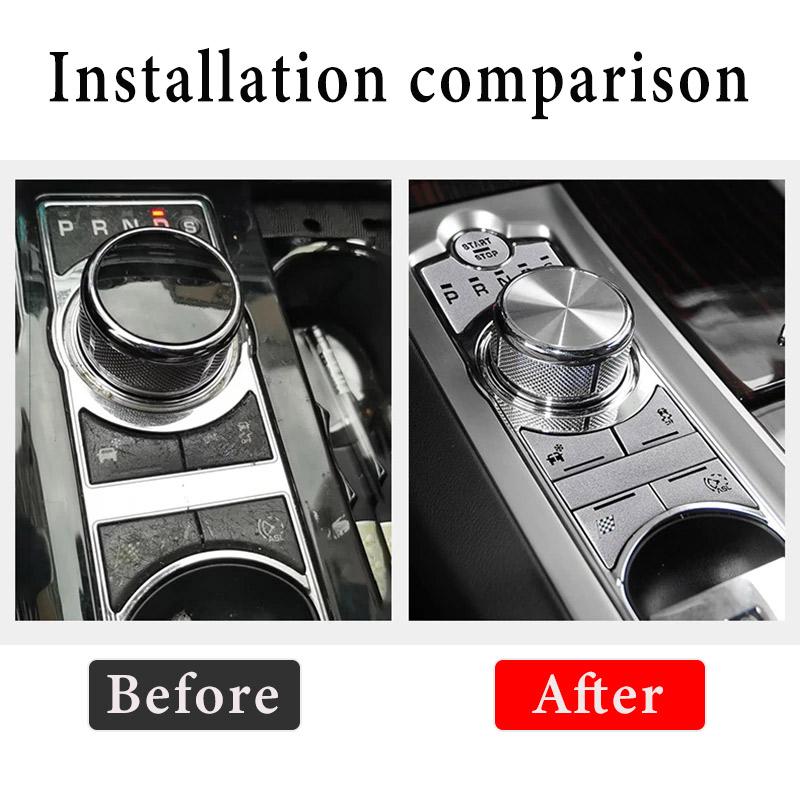 For Jaguar XF XJ 2010-2019 Car Modification Interior Central Control Shift Panel Button Decoration Sticker Car Accessories