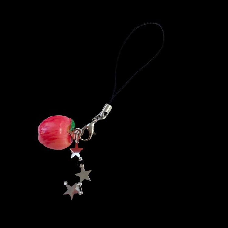 

Lightweight Star Apples Keychain Stylish Backpack Phone Charm Fashion Accessories for Backpacks Or Wallets красный
