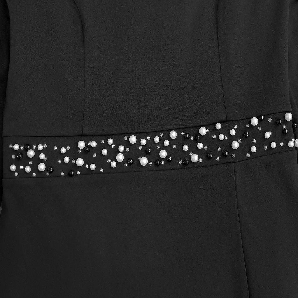 Europäische & Amerikanische Mode Perlenumhangärmel Abendkleid mit Hot Drilling