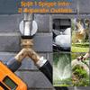3/4 Inch 2 Way Brass Garden Hose Splitter Y-Type Tap Watering Connector Distributor for Outdoor Faucet 1/2/3 Set