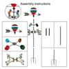 Courtyard Weather Vane Outdoor Weather Vane Colorful Iron Owl Wind Vane with Hot Air Balloon Toucan Outdoor Garden for Courtyard