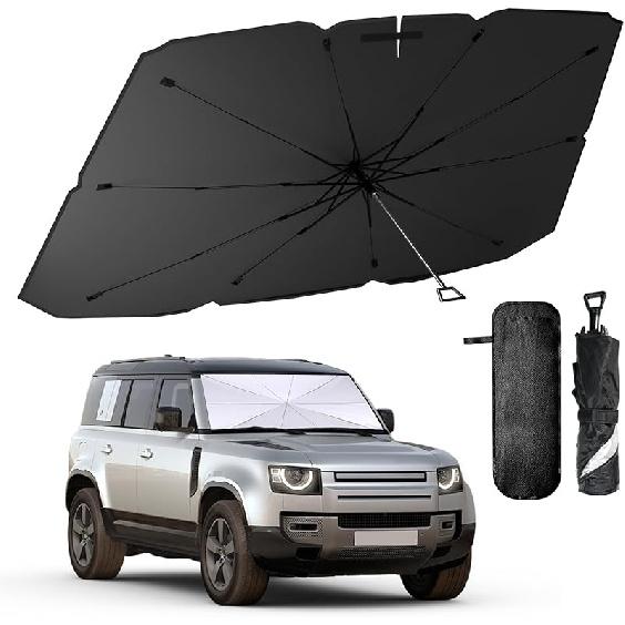 Helloleiboo Car Windshield Sun Shade UV Rays And Heat Sun Visor Protector Foldable Reflector Windshields Umbrella