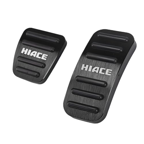 

SAWAKAKI Специально разработанные для Hiace 200 серии 1-го - 6-го поколения алюминиевые накладки на педали газа и тормоза с логотипом, комплект из 2 штук (черный