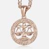 12 Zodiac Sign Constellations Pendant Necklace for Women Men 585 Rose Gold Color Necklace  Birthday Gifts