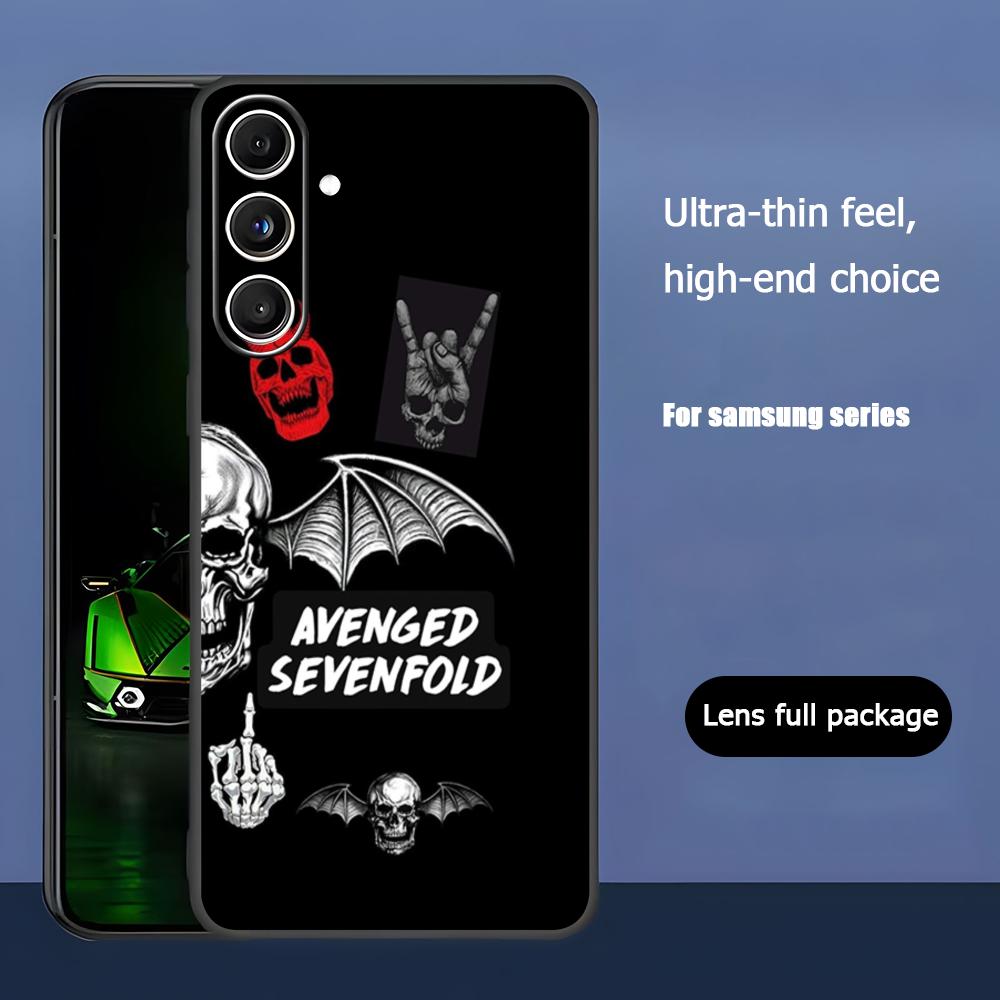 Band A-Avenged Sevenfold Hot Phone Case For Samsung Galaxy S25 S24 S23 S22 S21 S20 Plus Ultra Note20 Soft Black