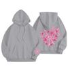 New Pink Blue Spider Web Printed Hoodie Hoodie Men's Women's Versatile Long Sleeve Comfortable Casual Warm Hoodies