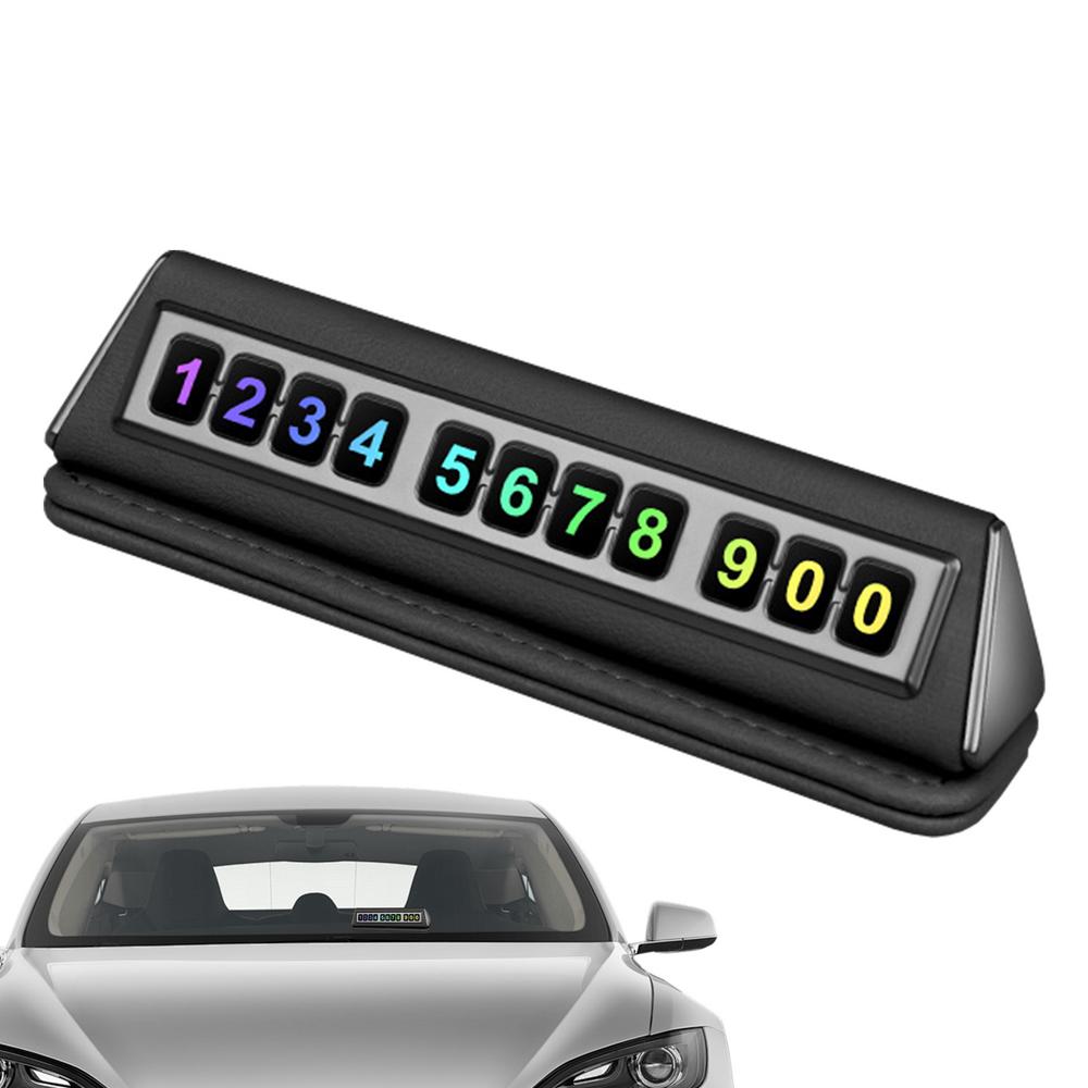 Car Parking Number Plate Automobile Temporary Number Card Plate Magnetic Car Dashboard Temporary Parking Number Plate for Car