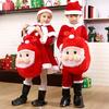 Christmas Santa Sack Large Drawstring Candy Gift Bags 3D Santa Claus Backpack for Santa Costume Holiday Party Supplies Gift Wrap