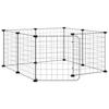 8 Panel Pet Cage with Door Black 35 X 35 Cm Steel